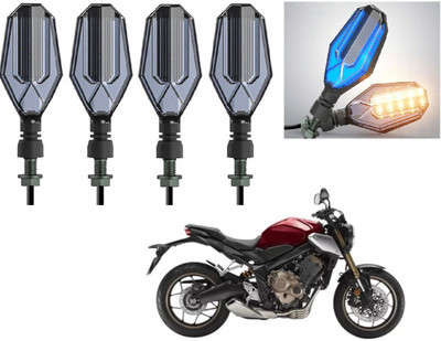 AuTO ADDiCT Front, Rear LED Indicator Light for Honda CBF(Blue, Yellow)