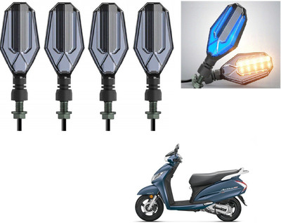 AuTO ADDiCT Front, Rear LED Indicator Light for Honda Activa 125(Blue, Yellow)