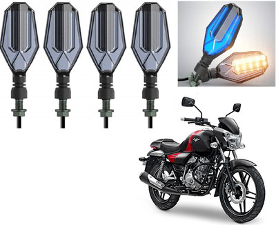 AuTO ADDiCT Front, Rear LED Indicator Light for Bajaj Vespa LX(Blue, Yellow)
