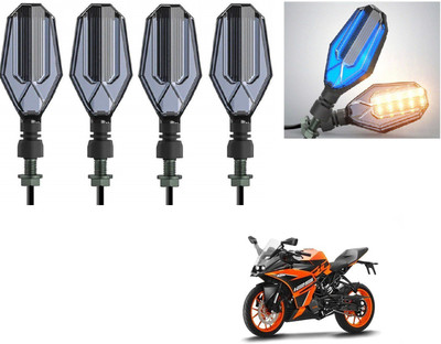 AuTO ADDiCT Front, Rear LED Indicator Light for KTM RC 200(Blue, Yellow)