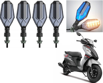 AuTO ADDiCT Front, Rear LED Indicator Light for Suzuki Lets(Blue, Yellow)