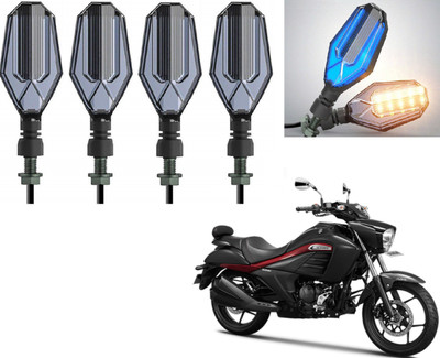 AuTO ADDiCT Front, Rear LED Indicator Light for Suzuki Fintruder(Blue, Yellow)
