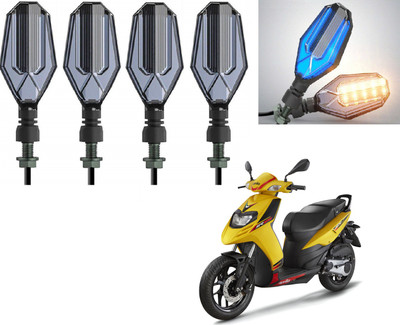AuTO ADDiCT Front, Rear LED Indicator Light for GM Flame DS125(Blue, Yellow)