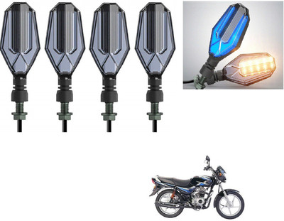 AuTO ADDiCT Front, Rear LED Indicator Light for Bajaj CT 100(Blue, Yellow)