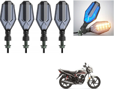 AuTO ADDiCT Front, Rear LED Indicator Light for Honda Dream Yuga(Blue, Yellow)