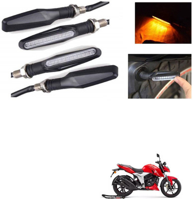 AuTO ADDiCT Front, Rear LED Indicator Light for TVS Apache RTR 160(Yellow)