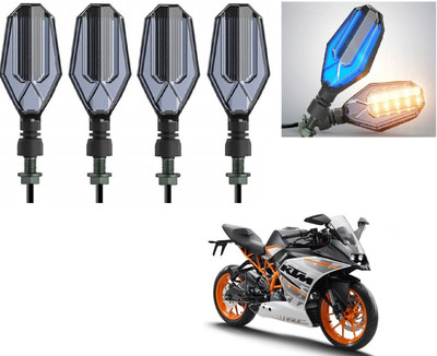 AuTO ADDiCT Front, Rear LED Indicator Light for KTM RC 390(Blue, Yellow)