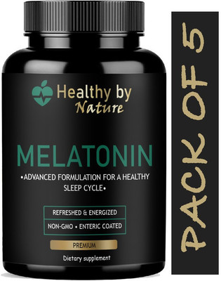 Healthy By Nature Sleeping Pills Aid for Deep Sleep with Melatonin & Valerian (Pro)(5 x 60 Capsules)