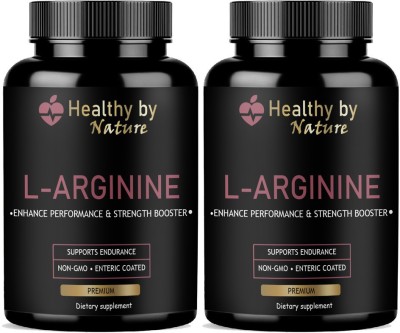 Healthy By Nature L-Arginine 1000mg Capsules Per Serving, l arginine supplement Ultra(2 x 60 Capsules)