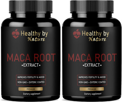 Healthy By Nature Maca Root Capsules Enriched with Maca Root Extract for Men(2 x 60 Capsules)