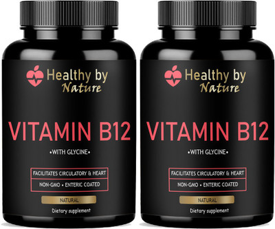 Healthy By Nature Organic B Complex Vitamins B12 and Biotin(2 x 60 Capsules)