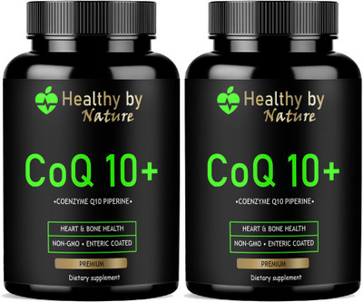 Healthy By Nature 120mg Coenzyme Q10 Capsules with Piperine(2 x 60 Capsules)