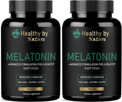 Healthy By Nature Sleeping Pills Aid for Deep Sleep with Melatonin & Valerian Premium(2 x 60 Capsules)