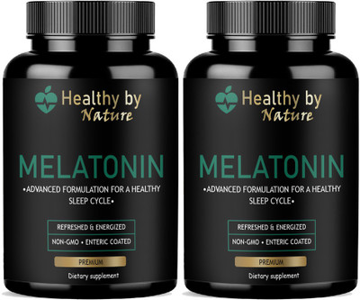 Healthy By Nature Sleeping Pills Aid for Deep Sleep with Melatonin & Valerian(2 x 60 Capsules)