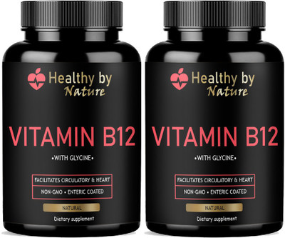 Healthy By Nature Organic B Complex Vitamins B12 and Biotin Ultra(2 x 60 Capsules)