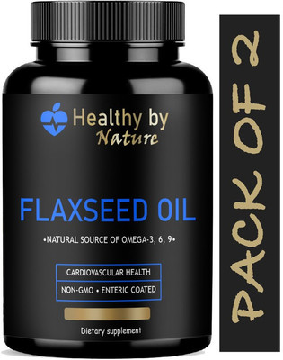 Healthy By Nature Premium Flaxseed extract capsules Omega 3 (Premium)(2 x 60 Capsules)