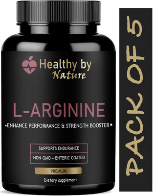 Healthy By Nature L-Arginine 1000mg Capsules Per Serving, l arginine supplement (Advanced)(5 x 60 Capsules)