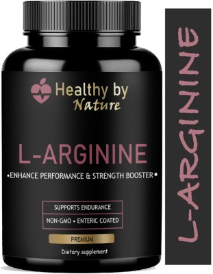 Healthy By Nature L-Arginine 1000mg Capsules Per Serving, l arginine supplement (Natural)(60 Capsules)