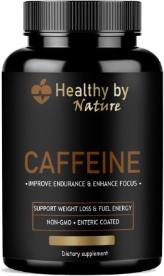 Healthy By Nature Caffeine 200mg Supports Focus, Energy, Endurance Premium Premium(60 Capsules)