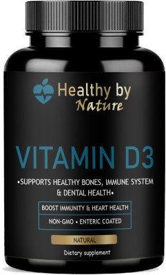 Healthy By Nature Plant Based Vitamin D3 K2 MK7 Supplement Veg Ultra(60 Capsules)