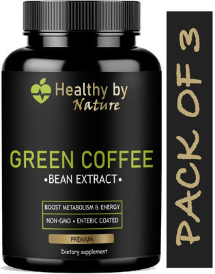 Healthy By Nature Green Coffee Bean Extract 800mg for Weight Loss Capsule (Advanced)(3 x 60 Capsules)