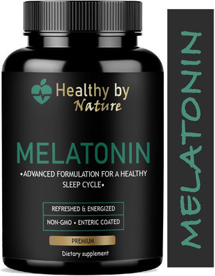 Healthy By Nature Sleeping Pills Aid for Deep Sleep with Melatonin & Valerian (Natural)(60 Capsules)