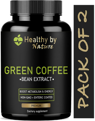 Healthy By Nature Green Coffee Bean Extract 800mg for Weight Loss Capsule (Pro)(2 x 60 Capsules)