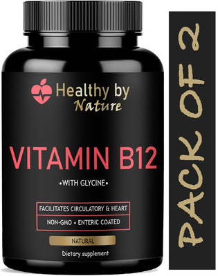 Healthy By Nature Organic B Complex Vitamins B12 and Biotin (Natural)(2 x 60 Capsules)