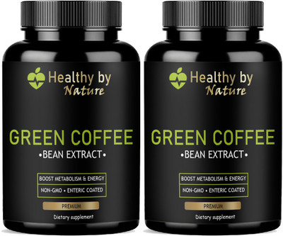 Healthy By Nature Green Coffee Bean Extract 800mg for Weight Loss Capsule(2 x 60 Capsules)