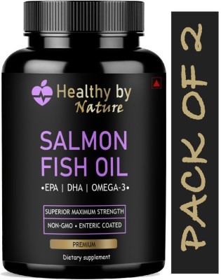 Healthy By Nature Salmon Fish Oil 1000mg Triple Strength 660mg (Natural)(2 x 60 Capsules)