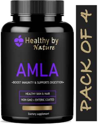 Healthy By Nature Nutrition Amla Extract for Skin & Hair Care with Stronger Immunity capsule (Premium)(4 x 60 Capsules)