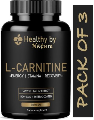 Healthy By Nature L Carnitine L Tartrate - Fat Burner, Boost Energy (Pro)(3 x 60 Capsules)