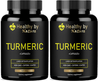 Healthy By Nature TURMERIC Capsules, CURCUMIN, CURCUMIN Capsules(2 x 60 Capsules)