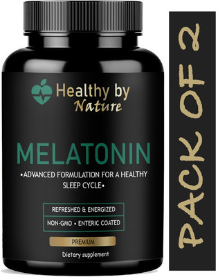Healthy By Nature Sleeping Pills Aid for Deep Sleep with Melatonin & Valerian (Premium)(2 x 60 Capsules)