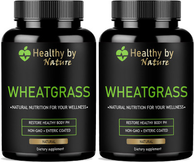 Healthy By Nature Wheatgrass 800 mg Capsules Advanced(2 x 60 Capsules)