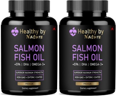 Healthy By Nature Salmon Fish Oil 1000mg Triple Strength 660mg Ultra(2 x 60 Capsules)