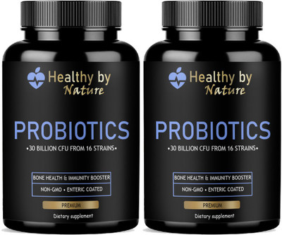 Healthy By Nature Probiotic Supplement 30 Billion Cfu with 16 & Prebiotics Capsules Ultra(2 x 60 Capsules)