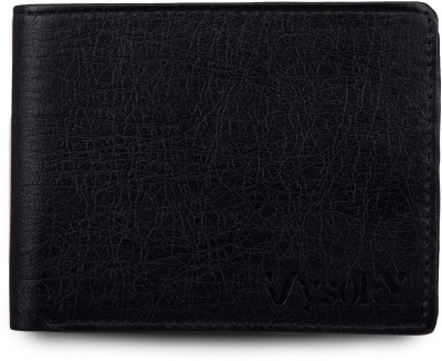 Vysoky Men Casual, Formal Black Artificial Leather Wallet(3 Card Slots)