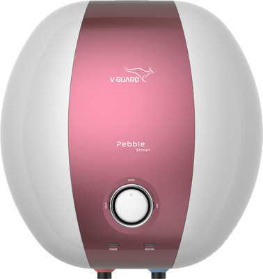 V-Guard 25 L Storage Water Geyser (Pebble Shine Plus 25 Litre with Safe Shock Module, 5 Star, White-Grape Frost)