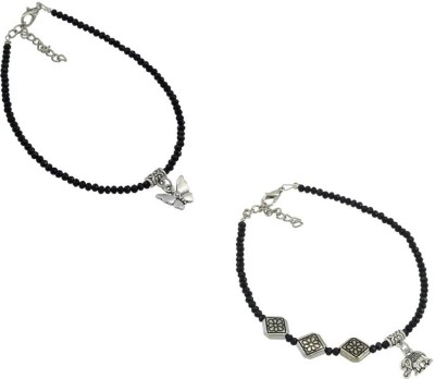 HIGH TRENDZ Alloy Anklet(Pack of 2)