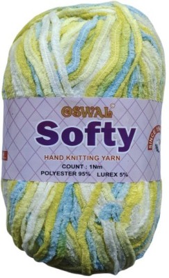 JEFFY Oswal Blanket Softy Motu Thick Yarn (1 ball/150 Gram Each) Used with Knitting Needles, Crochet Needles Wool Yarn for Knitting (Multi) -Pack of 2 (300 gm) Shade no.6