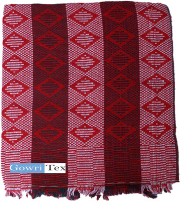GOWRI TEX Self Design Single Top Sheet for  AC Room(Cotton, Multicolor)
