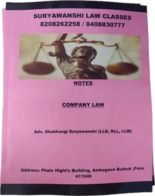 Company Law(Perfect Binding, Adv Shubhangi Suryawanshi)