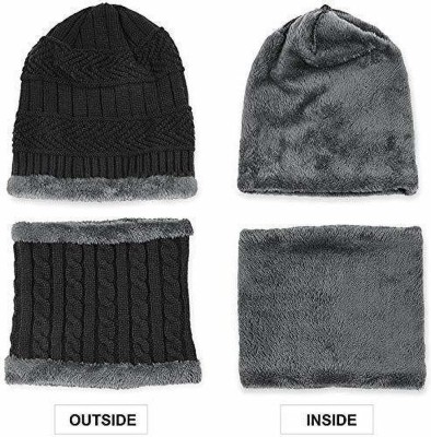 Moderic Solid Beanie Cap(Pack of 2)