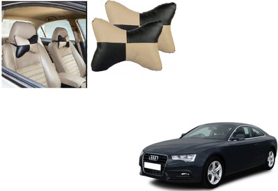 AuTO ADDiCT Beige Leatherite(Rectangular, Pack of 2)