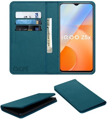 ACM Flip Cover for Vivo Iqoo Z5x(Blue, Cases with Holder, Pack of: 1)