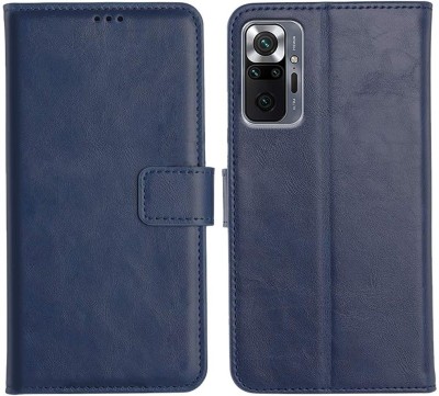 COVERNEW Flip Cover for Mi REDMI Note 10 Pro(Blue, Grip Case, Pack of: 1)