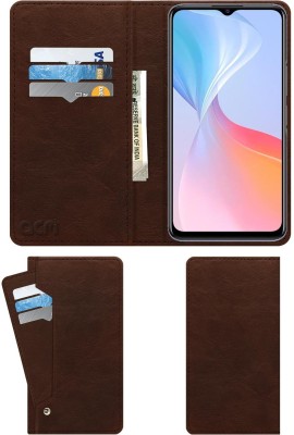 ACM Flip Cover for Vivo T1x(Brown, Cases with Holder, Pack of: 1)