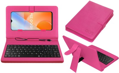 ACM Keyboard Case for Vivo Iqoo Z5x(Pink, Cases with Holder, Pack of: 1)