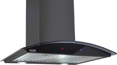 Glen 6071 Wall Mounted Chimney (Black 1250 CMH)